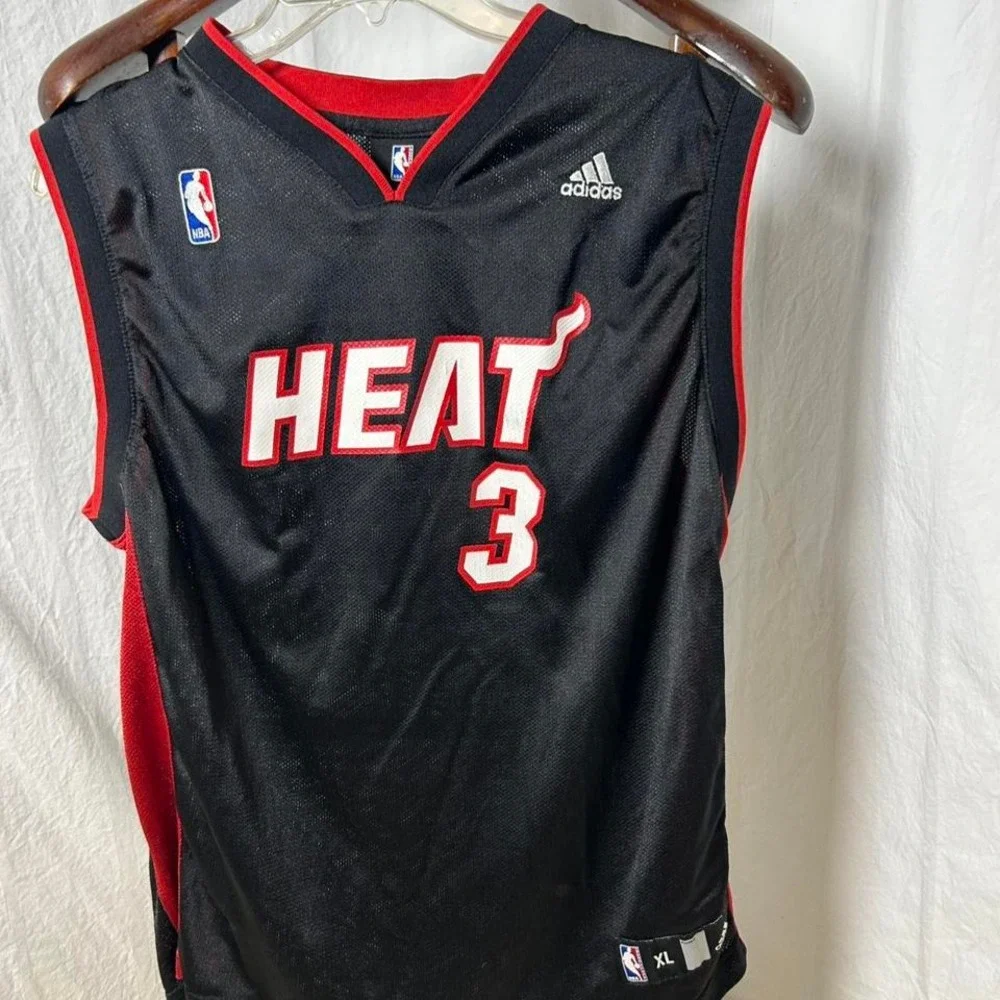 Miami Heat Dwayne Wade #3 Adidas Jersey Black Sz XL‎
